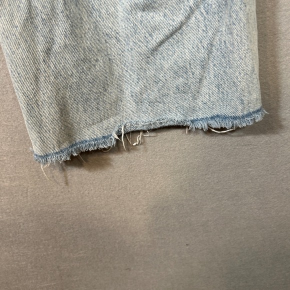 Zara Jeans Womes Size 2 High Rise Wide Leg Light Wash Raw Hem Denim - Picture 7 of 8